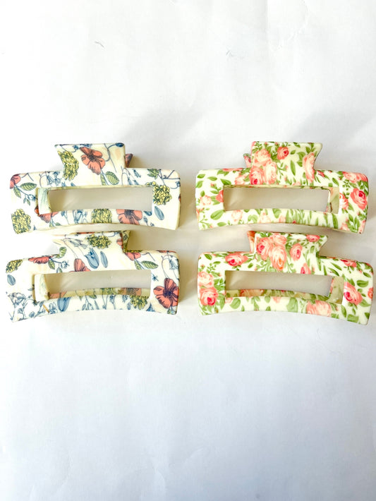 2 pc. - Spring Tea Garden Hair Clips