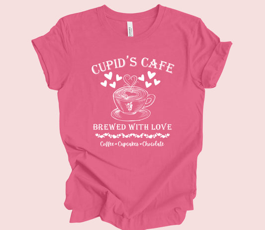 Cupid's Cafe T-Shirt (Charity Pink)