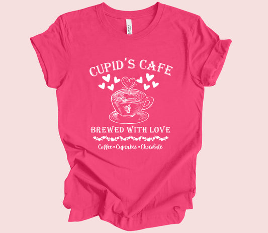 Cupid's Cafe T-Shirt (Fuchsia)