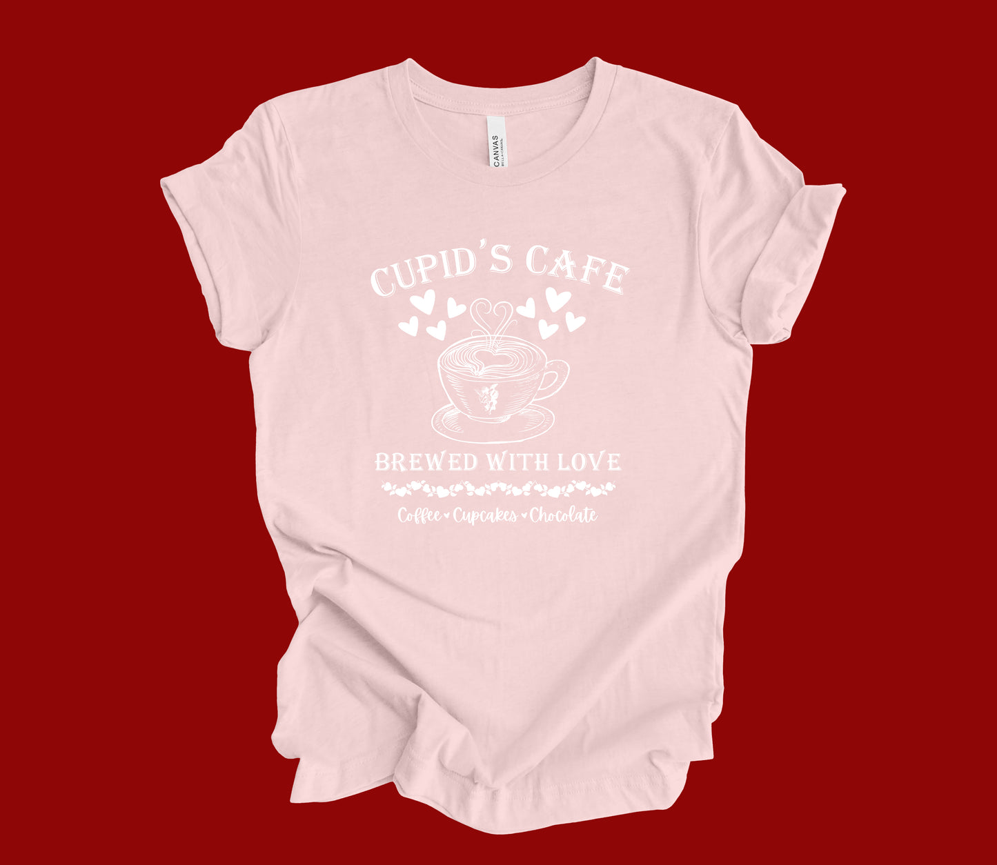 Cupid's Cafe T-Shirt (Soft Pink)