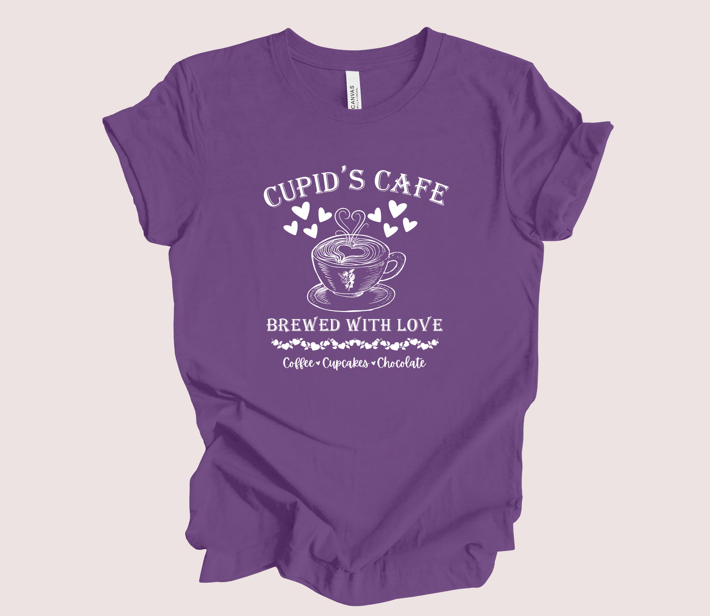 Cupid's Cafe T-Shirt (Royal Purple)